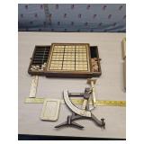 Vintage  game board and scale