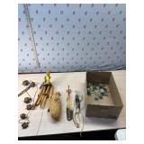 Bamboo alligator wind chime bells, gourd, stained