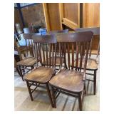5 Vintage wood chair matching