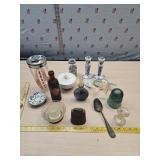 Orange crush bottle, mixer, bell and misc