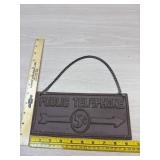 Cast Iron Public Telephone Sign