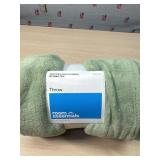 New green throw blanket