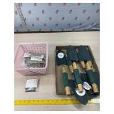 Basket of Flower flower seed packets, and 6 new