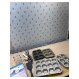 Hoover Y vacuum bags, muffin tins, Hamilton beach