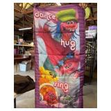 Tote of blanket and sleeping bags