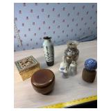 Dragon box, wood trinket box, vase bells