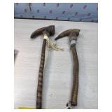 2 BUFFALO HORN DANCE STICK/WAR CLUB