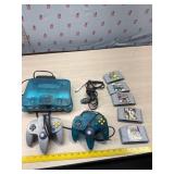 Nintendo 64 with 2 wired controllers and 5 games