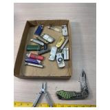 Box of lighters and pocket knife