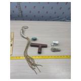 Elk Tine Quirt, pipe with chip and more