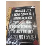 New tin sign Marriage