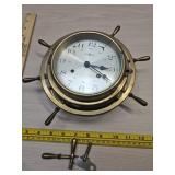 Vintage brass Howard Miller wind up clock needs