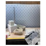 Storage drawers, baskets and 2 large curtains 51ï¿½