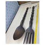 42ï¿½ wood fork and spoon