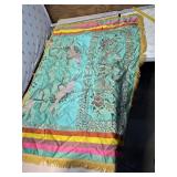 58ï¿½x36ï¿½ oriental wall Hanging and 2 afghans