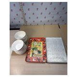 (6) Corning Ware F-16-B, plastic and Aluminum