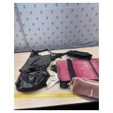 Purses, travel bag curtains and stuff toys