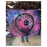 New Sun & Moon tapestry withUSB stars and hanging