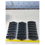 3 corn bread pans 2 marked