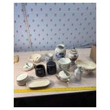 Vases, cream & sugar, bowls and more