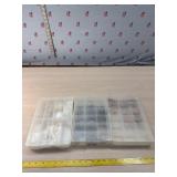 3 containers of jewelry items  copper and shells