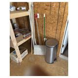 Snow shovel trash can and misc
