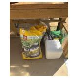 Potting soil and fertilizer