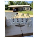 Colemanï¿½s Family Farm milk bottles, Karen glass