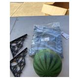 Weighted ball, shelf brackets new pair of 42 heat