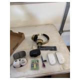 2 Apple wireless mouse, neck Fan, headphones and