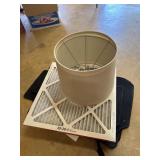 2 lamp shades new filter, chair cushions and