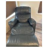 Blue rocker Recliner with dark blue cover