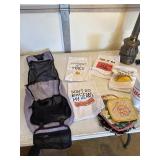 Hanging Shower bag, kitchen towels, large