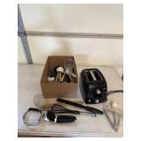 SunbeamToaster, lgLot of Kitchen Utensils and