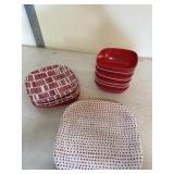 8 each plates, sandwich plates and bowls