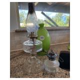 2 oil lamps