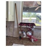 Snowman window and yard stick