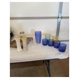 Plastic glasses and Tupperware S&P shakers and