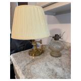 Oil lamp no globe and table lamp
