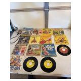 Vintage Walt Disney and other record and books