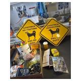 Livestock dog signs and office cleanup