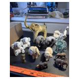 Elephants and small brass owl