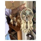 Dream catcher and cat tapestry