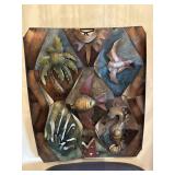 Metal 3d art ocean 24ï¿½x30ï¿½x4ï¿½