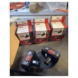 3 new  craftsman 19.2 volt batteries, 1 charger