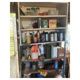 Shelves and all contents paint nails, jacks &