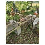 2-55"ï¿½9"ï¿½48" wrought iron horses 1 needs repair