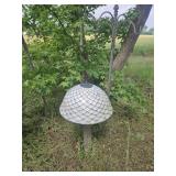 Lamp shade garden decor and shepards hook