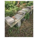 Concrete  blocks and boards approximately 30
