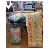 Rainbow Bedding 2 comforters and pillow